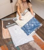 ClearVacuum™ Storage Bag Vacuum Storage Bag Compressible Storage Bags Travel Vacuum Bag Compressible Vacuum Bags Set Versatile Sizes With Portable Electric Pump Hand Pump Wardrobe Closet Clothes Style Degree Singapore