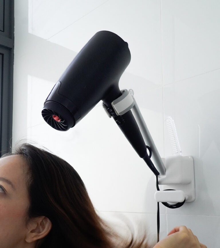 Magic Hands-Free Hair Dryer Wall Holder Hairdryer Holder Wall Mounted Hair dryer Stand Rack Adjustable Hairdryer Holder Dyson Hair Dryer Holder Stand Singapore Style Degree Sg
