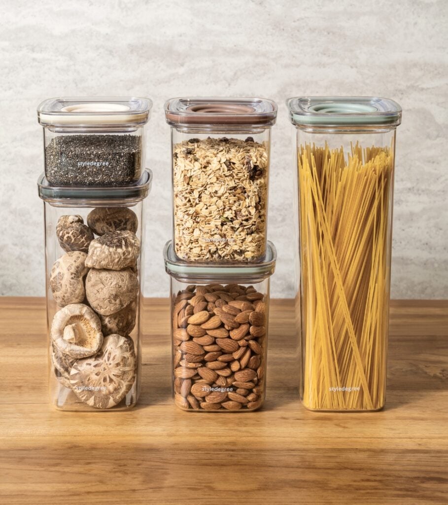 ClarityTwist™ Airtight Container Dry Food Storage Containers Set Kitchen Pantry Storage Container BPA free Tritan disherwasher safe Fridge Container With Labels Pantry Sticker Labels Singapore Sg Style Degree