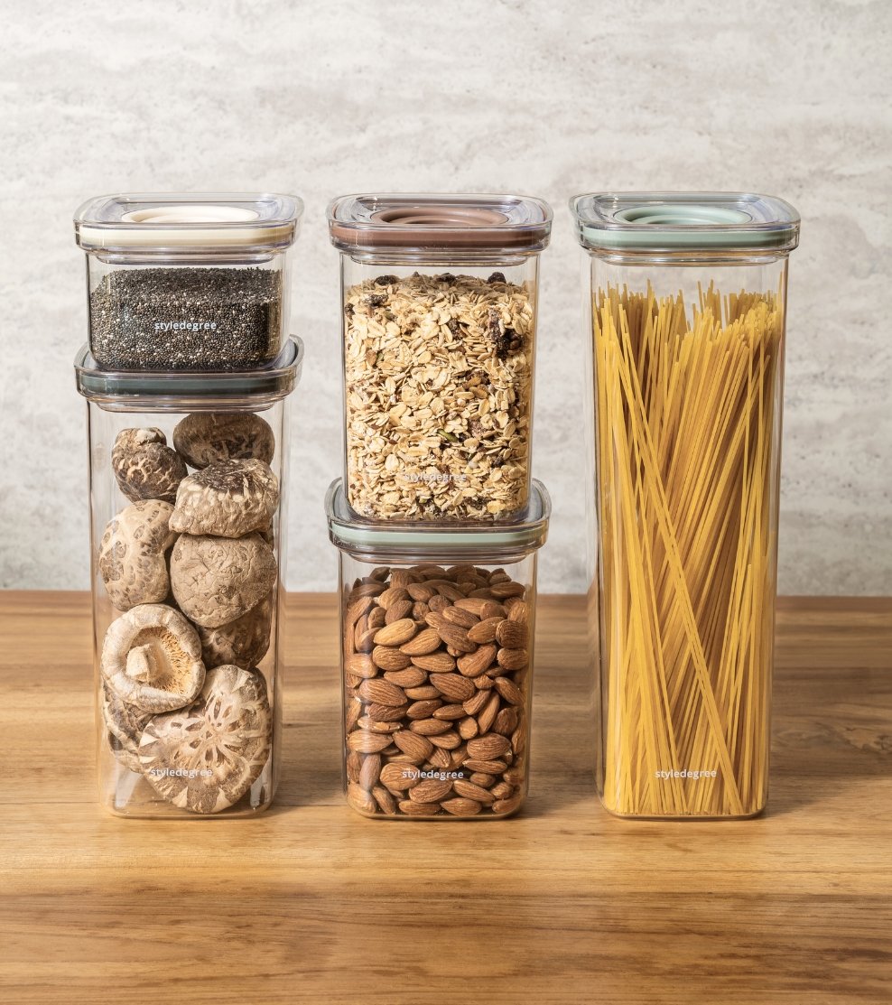 ClarityTwist™ Airtight Container Dry Food Storage Containers Set Kitchen Pantry Storage Container BPA free Tritan disherwasher safe Fridge Container With Labels Pantry Sticker Labels Singapore Sg Style Degree