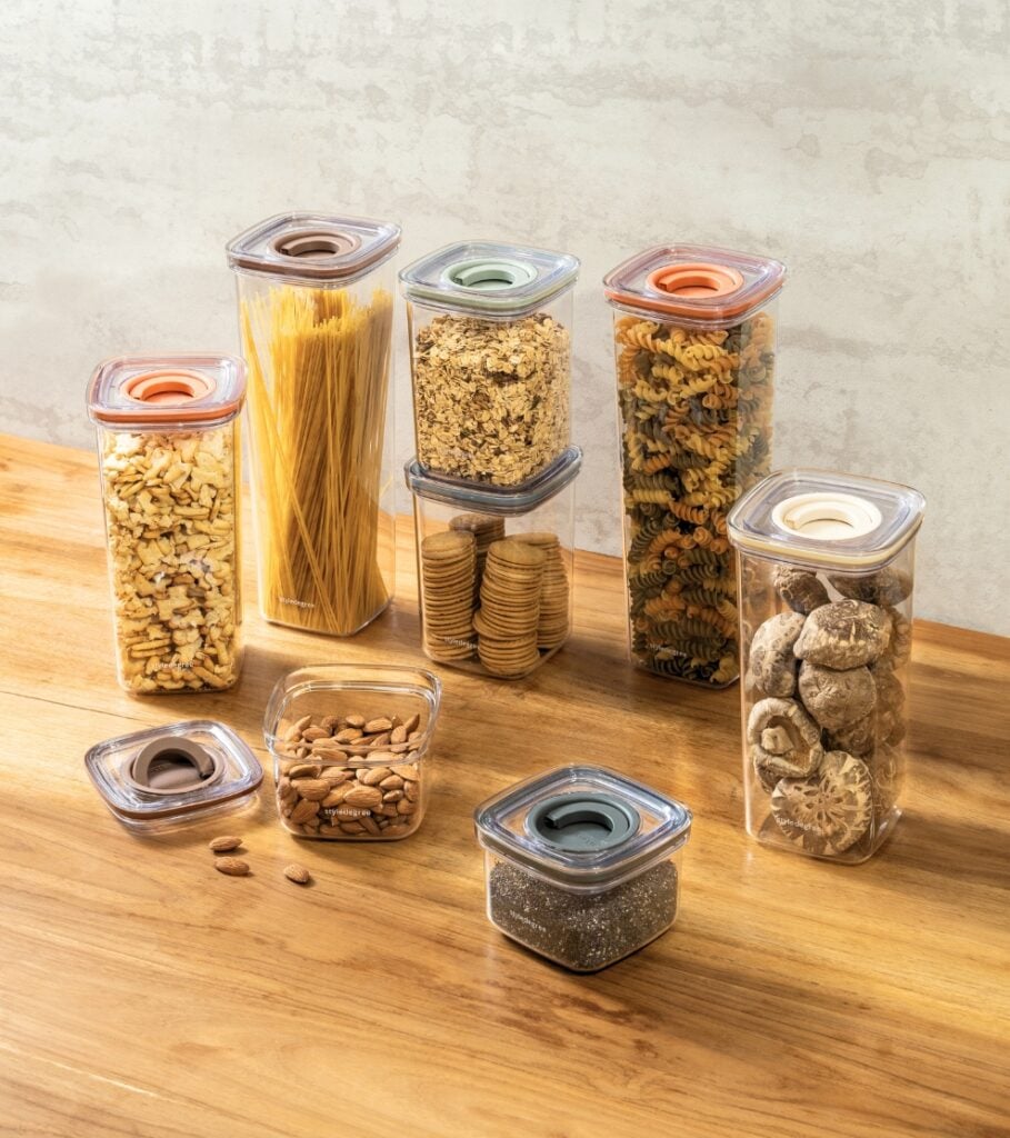 ClarityTwist™ Airtight Container Dry Food Storage Containers Set Kitchen Pantry Storage Container BPA free Tritan disherwasher safe Fridge Container With Labels Pantry Sticker Labels Singapore Sg Style Degree