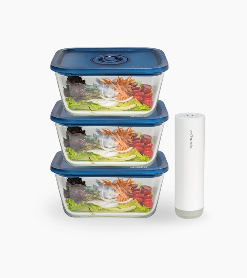 Freshly™ Vacuum Food Storage Container Airtight Food Storage Container Leakproof Dishwasher Safe Oven Safe Glass Storage Container BPA free food storage container Vacuum Food Containers Style Degree Singapore Sg