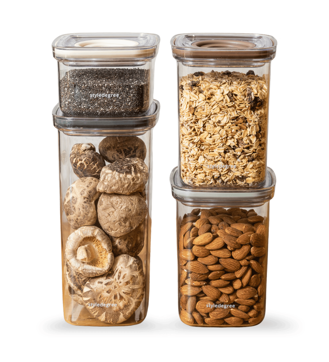 ClarityTwist™ Airtight Container Dry Food Storage Containers Tritan Set Kitchen Pantry Storage Container BPA free disherwasher safe Fridge Container With Labels Pantry Sticker Labels Singapore Sg Style Degree