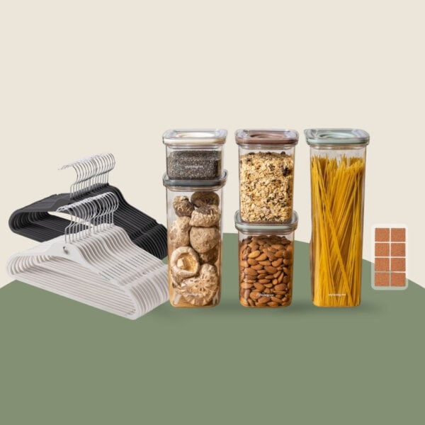 Raya Home Bundle set of 5 ClarityTwist Food Container GoodFit Hangers Style Degree