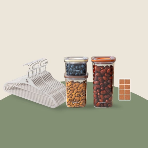 Raya Home Bundle set of 5 ClarityTwist Food Container GoodFit Hangers Style Degree