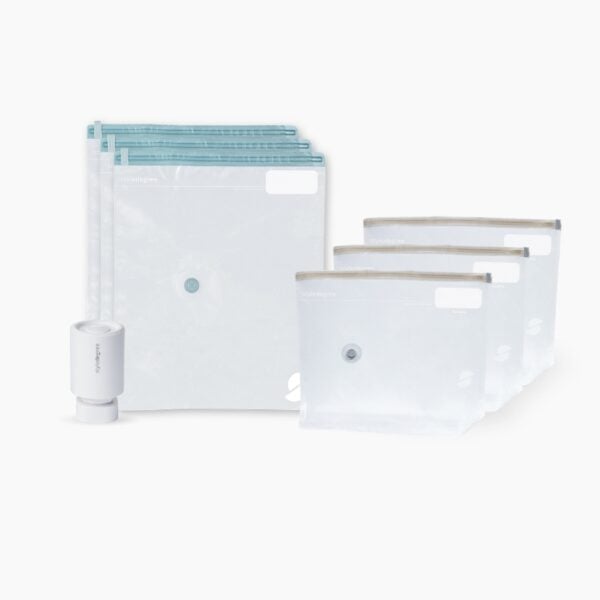 ClearVacuum™ Vacuum Storage Bag Set Travel Luggage Wardrobe Clothes Storage Style Degree